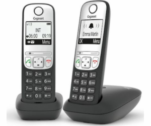 Siemens Gigaset A690 Duo telefon v černé / stříbrné barvě