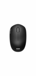 PORT CONNECT Wireless COLLECTION, bezdrátová myš, USB-A a USB-C dongle, 2.4Ghz, 1600DPI, černá