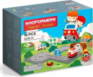 Sada magnetických bloků City - Bus 16 prvků