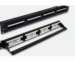 Alantec PK001 Patch panel UTP cat.6, 24 portů LSA s polic...