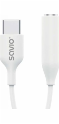 Audio adaptér - USB typ 3.1 C (M) - Jack 3,5 mm (F) - bílý SAVIO AK-52