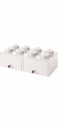 Room Copenhagen LEGO Brick Drawer 8 bílá, úložný box