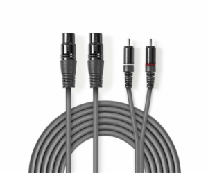 Nedis COTH15230GY15 - XLR Audiokabel | 2x XLR 3pinová Zás...