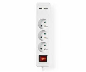 Nedis EXSO315UESWT NEDIS napájecí prodlužovací zásuvka/ ú...