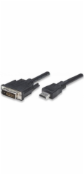 TECHLY 304611 Monitor cable HDMI/DVI-D 24+1 M/M 1.8m black