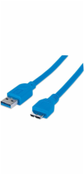 TECHLY 304857 SuperSpeed USB 3.0 cable A male to micro-B male 50 cm blue
