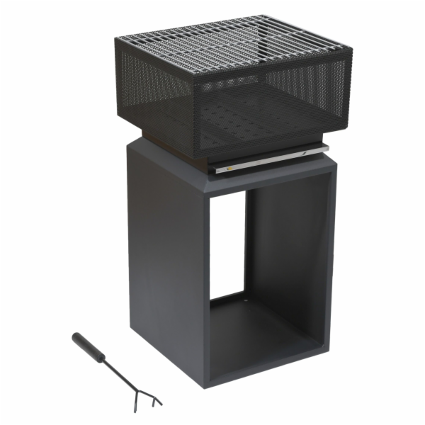 Ohniště Cattara CUBE s mřížkou 74cm 