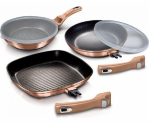 BerlingerHaus sada 3 žulových pánví BH-7038 Rose Gold Edi...
