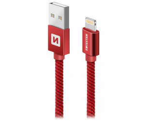 Swissten Datový Kabel Textile Usb / Lightning 2,0 M Červený