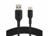 Belkin kábel Boost Charge Braided USB-A to USB-C 1m - Black