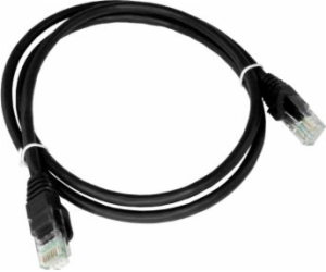 Patch cord U/UTP cat.5e PVC 0.25m black ALANTEC