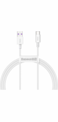 Kabel USB na USB-C řady Superior, 66W, 1m (bílý)