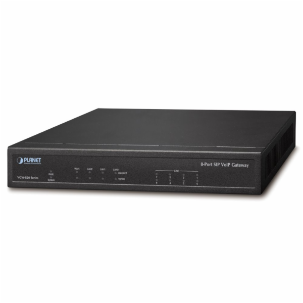 Planet VGW-820FS VoIP gateway, 8x FXS, SIP, CallerID, Fax...