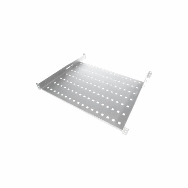 Fixed shelf 19  1U depth 650mm  grey  4 ALANTEC lashing p...