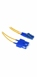 XtendLan FO patch LC-SC 1m 9/125, duplex, ultraflexibilní G.657.A1, LS0H, průměr 2mm, krátký vývod