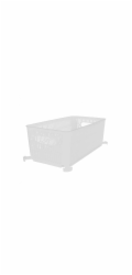 Košík stohovatelný NESTA 28,5x23x12 cm bílý plast