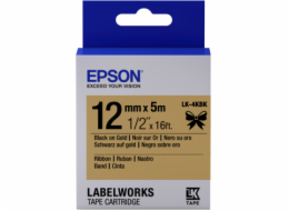 EPSON POKLADNÍ SYSTÉMY Epson zásobník se štítky – saténový pásek, LK-4KBK černá / zlatá, 12 mm (5 m) C53S654001 Epson zásobník se štítky – saténový pásek, LK-4KBK černá / zlatá, 12 mm (5 m)