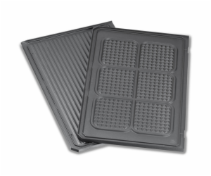 Grillplatte unten, geriffelt / Waffelmuster