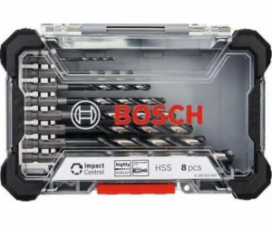 Sada spirálových vrtáků Bosch Impact Control HSS, 8 kusů