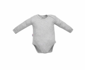 Kojenecké body s dlouhým rukávem New Baby Pastel šedý melír