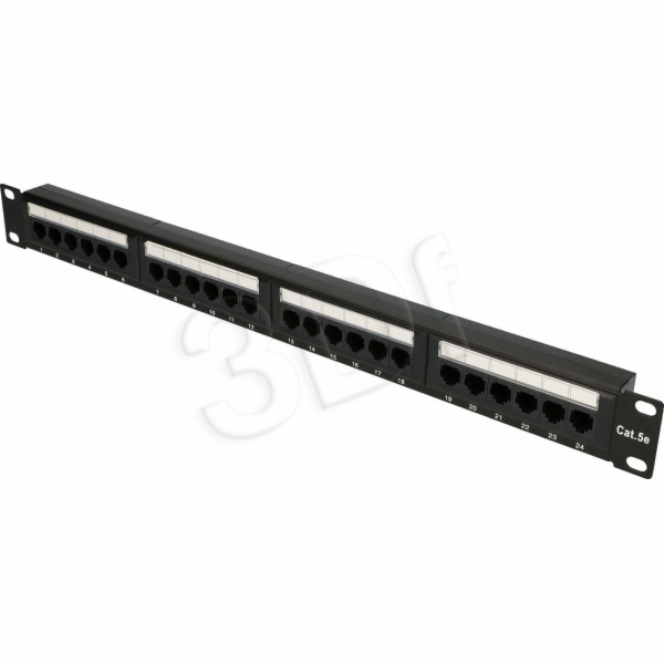 Patchpanel CAT5E UTP V2 24 portů