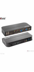 Club3D síťový přepínač - Switch, DP/HDMI KVM Switch - Dual DP 4K 60Hz