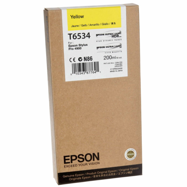 Epson cartridge zluta T 653 200 ml              T 6534