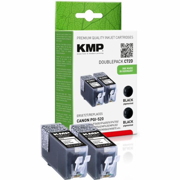 KMP C72D cartridge cerna DP kompatibilni s Canon PGI-520 BK