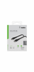 Belkin USB-C/USB-C kabel 1m oplasteny, cerny CAB004bt1MBK