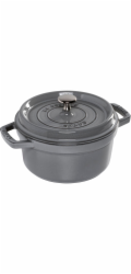 Staub La Cocotte 20cm rund, Graphit-grau, Gusseisen