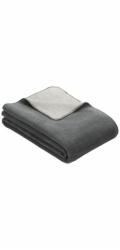 Ibena Uni Doubleface deka Dublin antracit 150x200cm