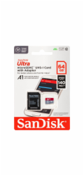 SanDisk Ultra microSDXC A1  64GB 140MB/s Adapt.SDSQUAB-064G-GN6MA
