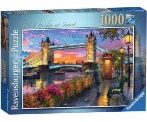 Puzzle 1000 prvků západ slunce nad mostem Tower