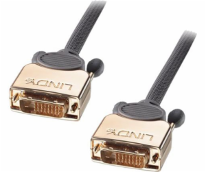 Kabel Lindy DVI-D - DVI-D 0,5 m zlatý (37140)