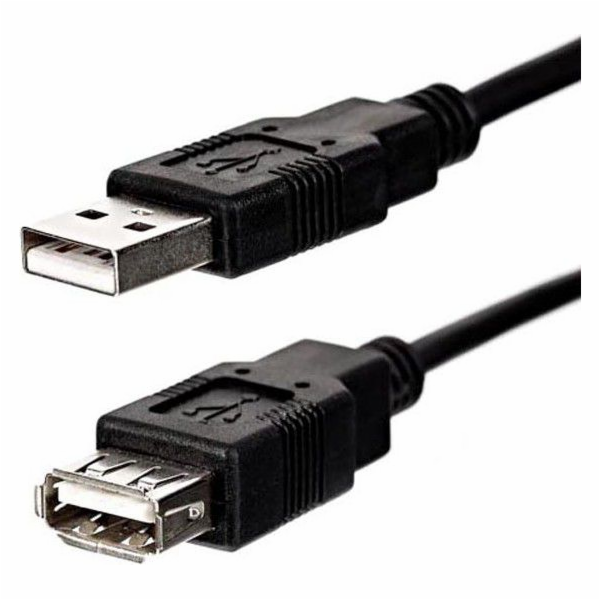 Kabel USB Logo USB-A - USB-A 1,8 m Černý