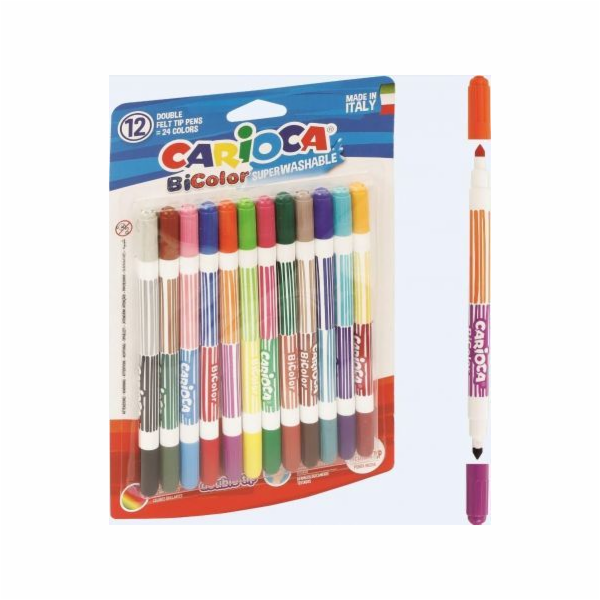Carioca BiColor fixy 12/24 barev