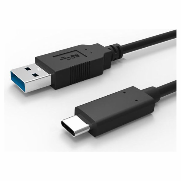 Kabel USB Logo USB-A - USB-C 1 m Černý