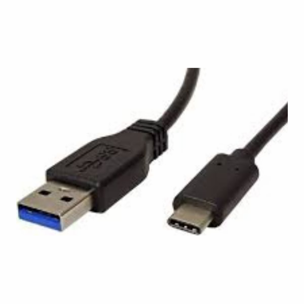 Neutrální USB-A - USB-C USB kabel 1 m Černý