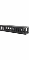Techly Cable organizér 2U pro 19 rackových skříní s krytem, černý