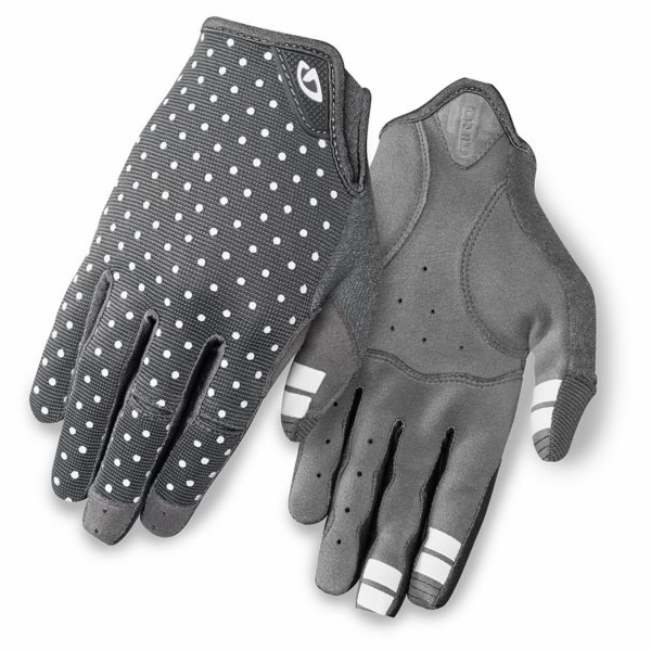 GIRO Cyklistické rukavice La DND dark shadow white dots s...