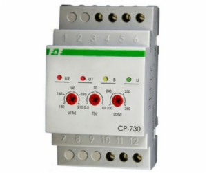 F&amp;F Napěťové relé CP-730 S časovým blokem 10A 4X400V+...