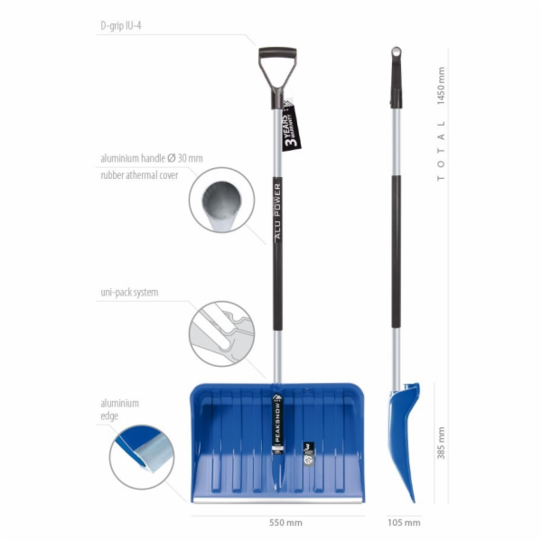 Sněhová lopata Prosperplast Alpinus IL3TB 1,2 kg
