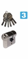 Vložka bezpečnostní 30+50 EURO Secure nikl - 6 klíčů / TB3