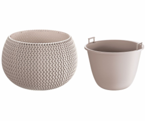 Květináč SPLOFY s vkladem 9 l/37 cm mocca