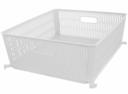 Košík stohovatelný 38x33x12,7 cm bílý plast