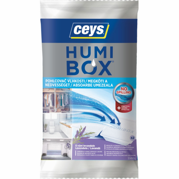 Pohlcovač vlhkosti 2x60 g s vůní levandule Ceys Humibox