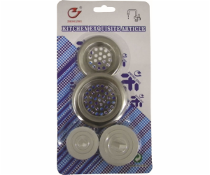 Lapač nečistot 2 ks 7 cm/6 cm nerez+zátka do dřezu 2 ks 5,5 