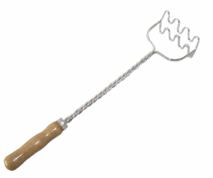 Mačkadlo 39 cm dvojité-dřevěné držadlo