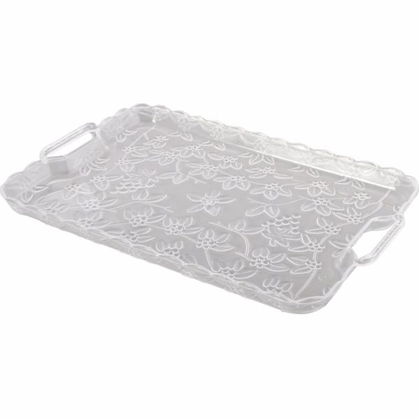 Podnos krystal 35,5x23x2,5 cm plast