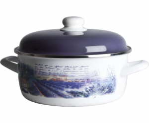 Rendlík smalt 18 cm/2 l s poklíci dekor levandule